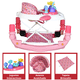 thumbnail image 3 of Andadera para Bebé Mecedora con Luces Bastón Dirigle Altura Ajustable Ruedas de Goma Apta desde 6 meses o hasta 12 kg - Rosa, 3 of 7