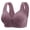 Purple PP48, variant on T Shirt Bra Underwear Woman Front Snaps No Underwire Bras Solid Color Fashion Brassiere Loose Casual Wear Red 50