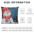 thumbnail image 6 of Nawypu Set of 2 Christmas Snowman Winter Throw Pillow Cover Super Soft Dandelion Snow Holiday Xmas Outdoor Home Decor Pillows Cushion Case for Sofa Couch, 6 of 6
