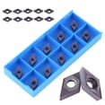 thumbnail image 1 of Juego de 10 Insertos de Torno CNC DCMT0702 EM YBC205 Insertos de Puntas de Carburo Hoja con Caja para Porta Tornos inserción de Higoodz Industrial, 1 of 7