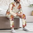 thumbnail image 7 of Yiaed Frog Sitting On Mushroom Print Men’s Pajamas Set - Long Sleeve Button Down Sleep Shirt and Pajama Bottoms Sleepwear Set Mens Pjs Sets Men's Pajama Bottoms-Large, 7 of 7