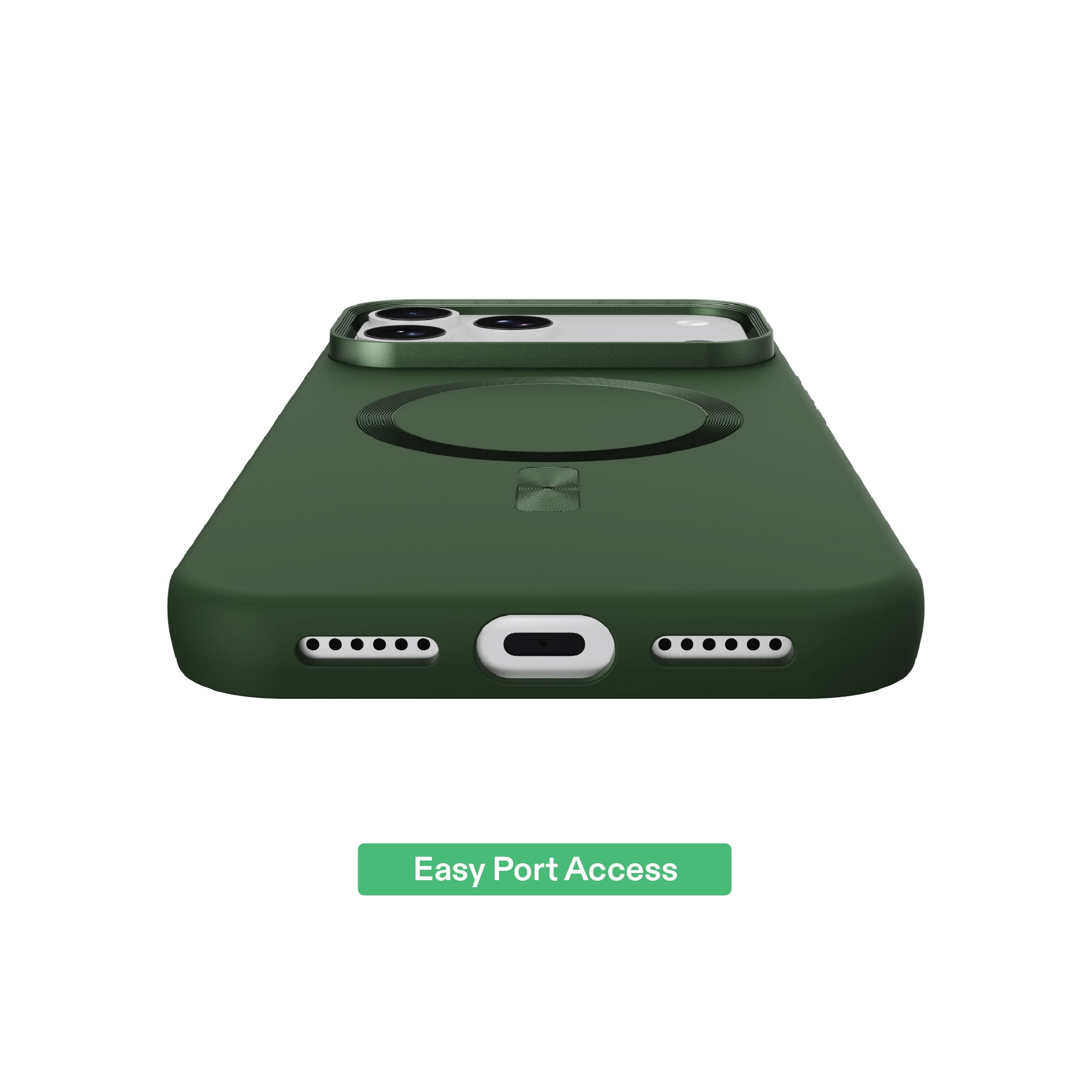 onn Soft Touch Phone Case for iPhone 18 Pro Max / 17 Pro Max, MagSafe Compatible - Forest Green