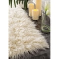 thumbnail image 3 of Nuloom 2'6 x 8' Hand Woven Genuine Greek Flokati Rug in Natural, 3 of 5