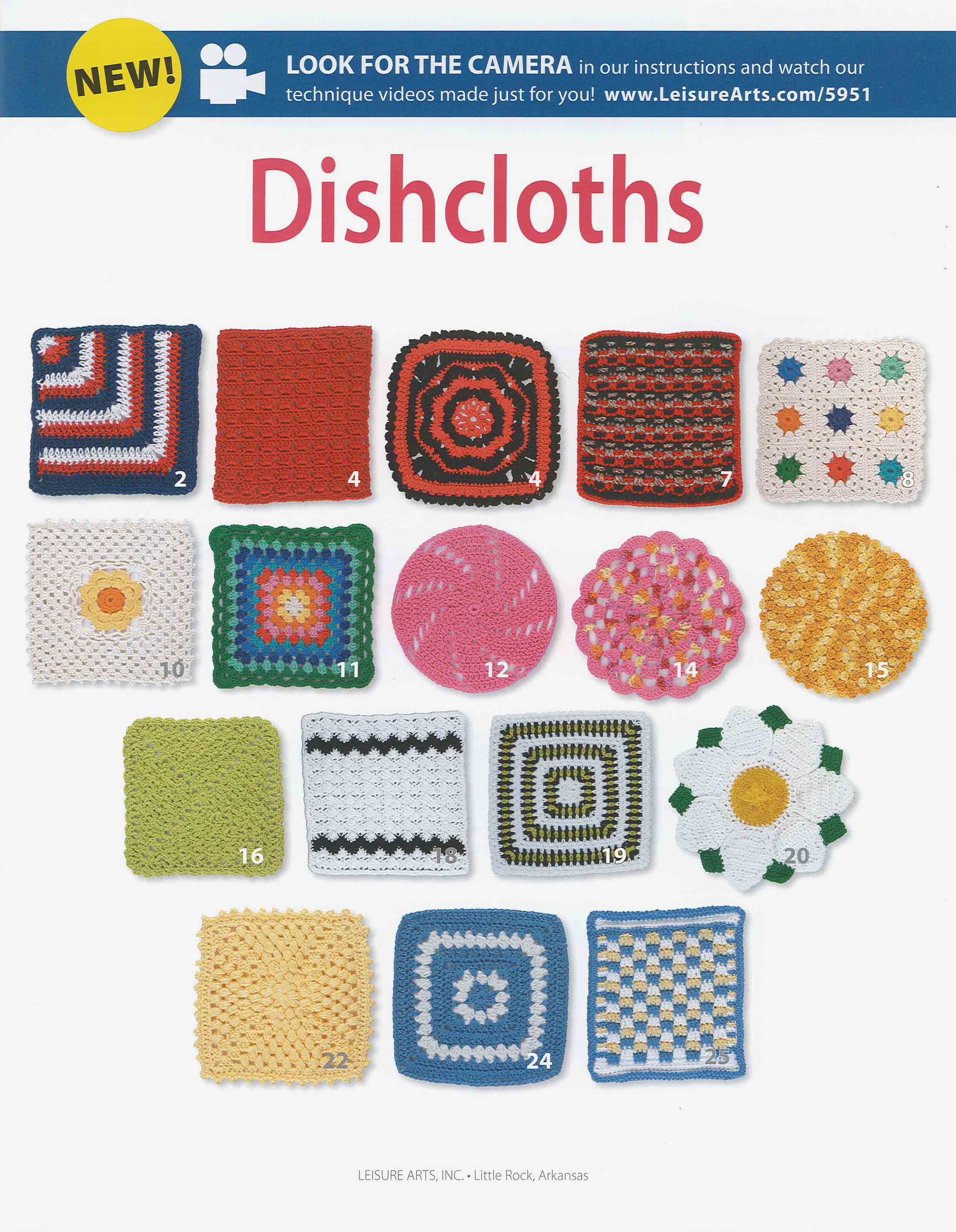 Leisure Arts Crochet Dishcloths Crochet Book