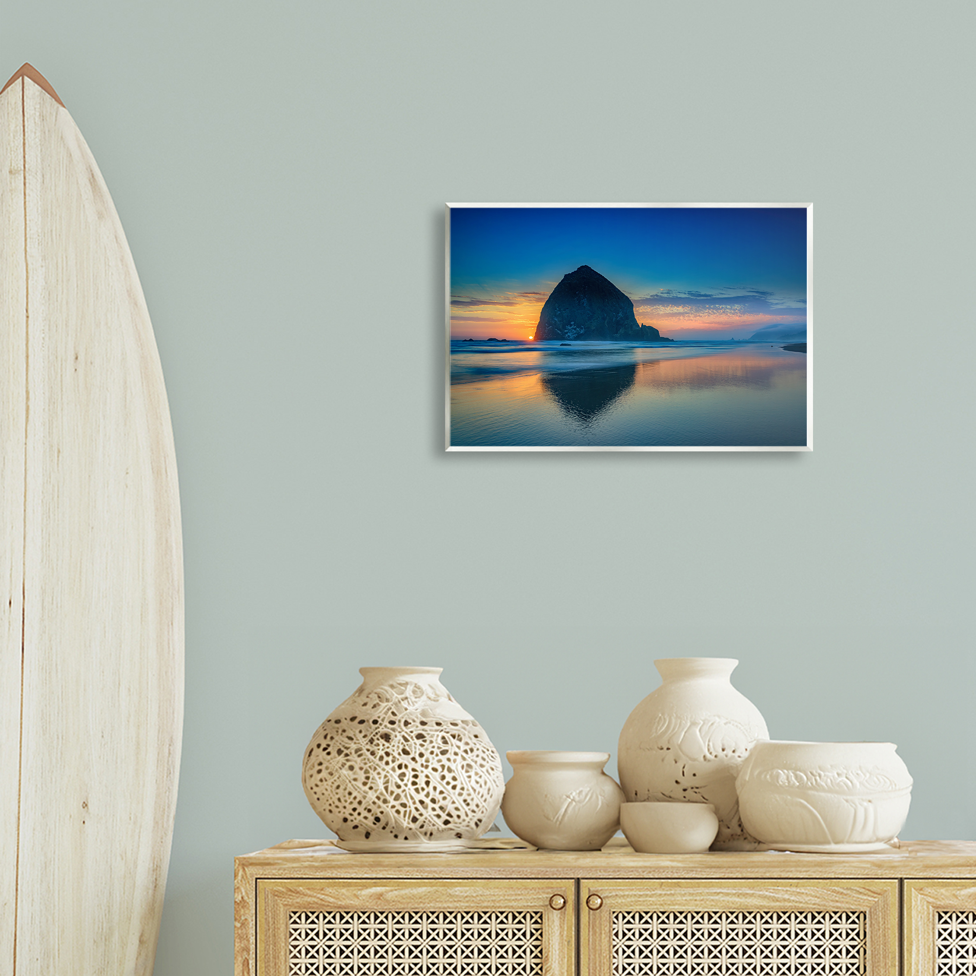 Stupell Industries Deep Sunset Island View Landscape & Nature Photography Unframed Art Print Wall Art, 19 x 13