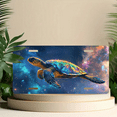 thumbnail image 6 of 1 Pcs 2D Flat License Plate Covers & Frames, Colorful Sea Turtle in Space For Decorative Front, Waterproof For Decoration Aluminum License Plate Covers & Frames Cover For Men Women, 12" X 6", 6 of 7