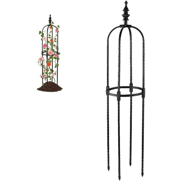 Garden Trellis for Climbing Plant, 3ft Outdoor Indoor Rustproof Metal Plant Support, U Type Metal Trellis Climbing Vine Clematis Rose Vegetable Tomato Trellis