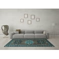 thumbnail image 3 of Ahgly Company Indoor Square Persian Light Blue Traditional Area Rugs, 8' Square, 3 of 4