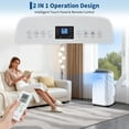 thumbnail image 3 of Aprafie 14,000 BTU Portable Air Conditioner wth Remote Control & LED Touch Panel, Window Kit, Cools up to 750 Sq.ft, 115V, White/Gray, 3 of 7