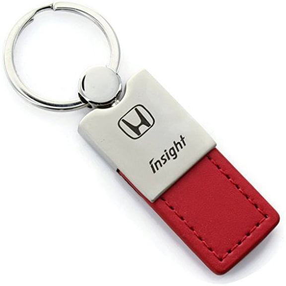 Honda Insight Keychain & Keyring - Duo Premium Red Leather