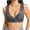 Dark Gray, variant on Padded Sports Bra Ladies' Sexy Comfortable Soft Solid Color Front Opening Underwear Plus Size Bra Gathered Gathered Accessory Breast Daily Bra