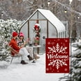 thumbnail image 5 of Christmas Winter Welcome Garden Flag,Snowflake Yard Flags,12x18 Inch Double Sided Burlap, for Outdoor Outside Holiday Xmas Party Decoration, 5 of 6