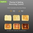 thumbnail image 4 of LONGDEEM Clear View 2-Slice Glass Toaster, Extra Long Slot, 6 Browning Levels, Defrost, Silver, 4 of 7
