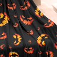 thumbnail image 3 of Black Halloween Pumpkin Faces Blanket,Comfortable Soft Flannel Throw Blanket,All Season,Warm Lightweight Blankets for Sofa Bed Couch Living Room Chair,50"x60", 3 of 4