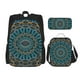 thumbnail image 1 of Disketp Mandala Mochila Estampada de Gran Capacidad con Lonchera y Estuche, Set de 3 Piezas para Estudiantes, 1 of 7