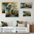 thumbnail image 4 of Designart "Gold And Green Unveiling The Energy II" Modern Geometric Wall Art For Bathroom, 4 of 5