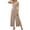 Khaki, variant on Summer Wide Leg Jumpsuits for Women Ribbed Spaghetti Strap Slimming Jumpsuit High Waist Dressy Casual Womens Clothing, Khaki, XXL