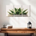 thumbnail image 2 of Elephant Stock Stone Pot Succulent Wall Art - Horizontal Multi Panel Canvas - Living Room Wall Decor - Floral And Botanical Multi Panel - Green And Beige Decor - 26" x 12", 2 of 8