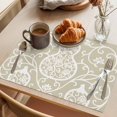 thumbnail image 3 of Beige Gourd Placemats Set of 12 Modern Abstract Art Floral Place Mats Indoor Wipeable Table Mats Washable Cloth Dining Table Placemats for Kitchen Holiday Party Home Decor 13x19 Inch, 3 of 9