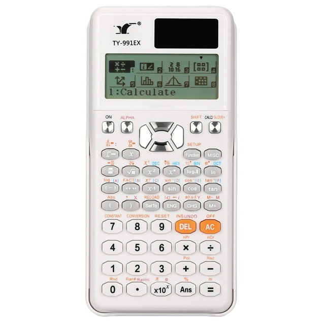 Mistaha Solar Powered Scientific Calculator with 552 Functions and Dot Matrix Display - TY-991EX, Button Cell Battery Included, Black