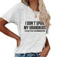 thumbnail image 3 of Blusa holgada suave y elegante con estampado de letras, manga corta para fiestas, talla S, camiseta de cuello redondo para mujer en gris grafito, 3 of 6