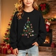 thumbnail image 2 of Edvintorg Girls Sweatshirt Christmas Printed Long Sleeve Fleece Pullover Top Loose Casual Sweatshirts Teen Girl Clothes Size 2-15, 2 of 9