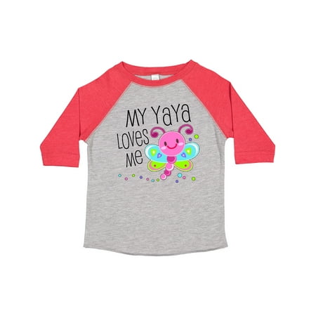 

Inktastic My Yaya Loves Me- Cute Dragonfly Gift Toddler Boy or Toddler Girl T-Shirt