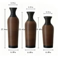 thumbnail image 2 of Set of 3 Tall Floor Vases, Decorative PVC Flower Vases for Living Room, Bedroom, Entryway, Modern Art Deco Ribbed Design, Home Decor Stand for Dried Branches and Pampas Grass, 2 of 9