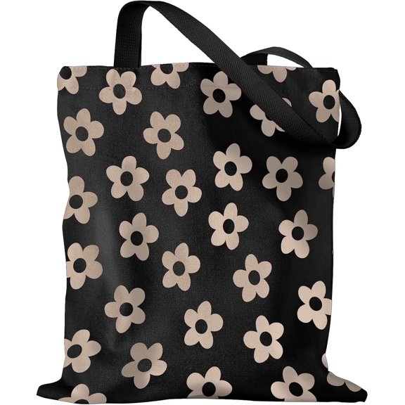 Aesthetic Canvas Tote Bag - Reusable Shoulder Tote Bag for Women Lady Casual Vacation, Shopping, Work, Gym