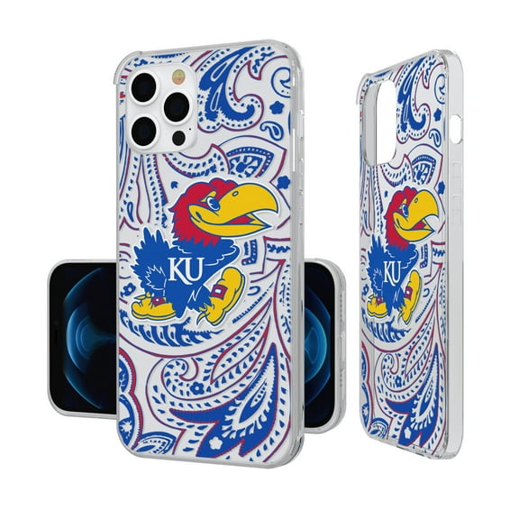 Kansas Jayhawks iPhone Paisley Design Clear Case