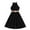 Black, variant on Odeerbi Kids Girls Summer Chiffon Halter Dress Cute Party Princess Dresses Solid Color Sleeveless A-Line Dress Kids Girls Clothes