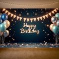 thumbnail image 3 of Colorful Balloons Happy Birthday Banner Decorative Background Celebration Prop for Birthday Party Indoor Event Photo Shoot, 3 of 8