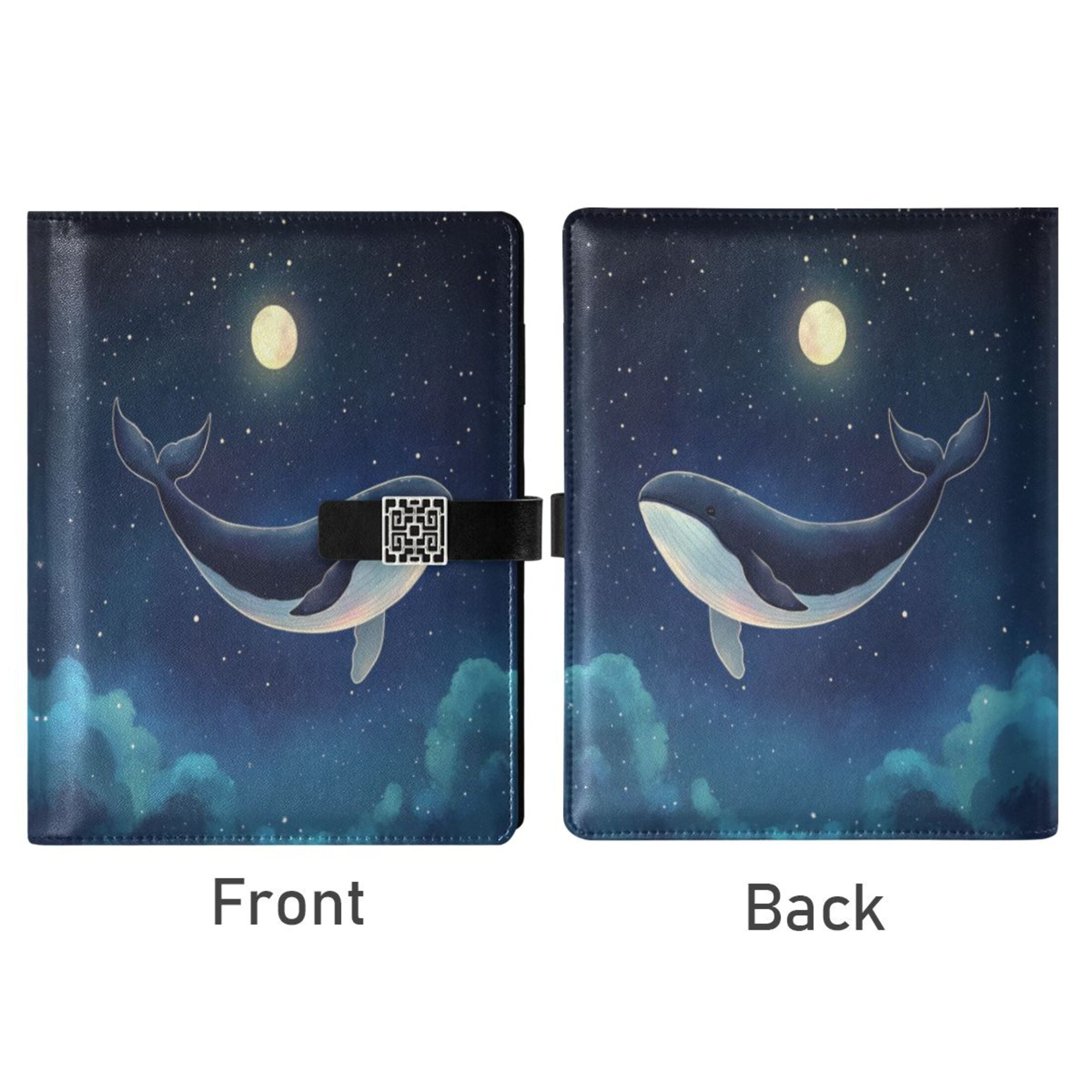 Leather Planner Leather Notebook Notebook Journal Binder Design Pen Pocket Design Convenient for Storage Sky Whale