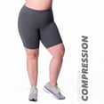 thumbnail image 5 of Rainbeau Curves Basic Compression Bike Short, Women's Plus Gray 30/32, 5 of 5