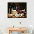 thumbnail image 2 of COMIO  Kitchen Canvas Wall Art Vintage Red Wine Bottle Print Picture for Dining Room and Bar Wall Decoration, 2 of 4