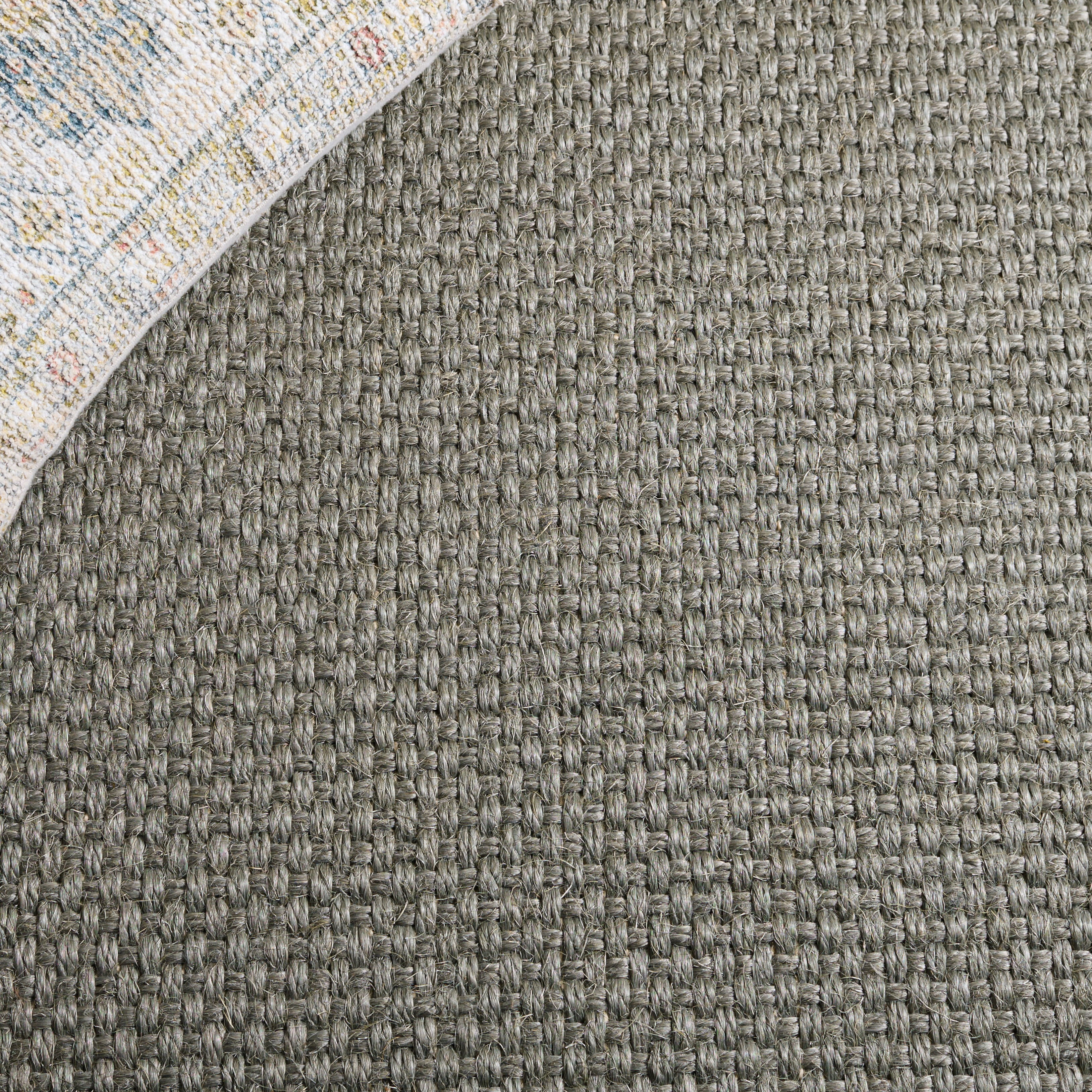 Safavieh Natural Fiber Tarah Bordered Runner Rug, Silver/Gray, 2'6" x 8'