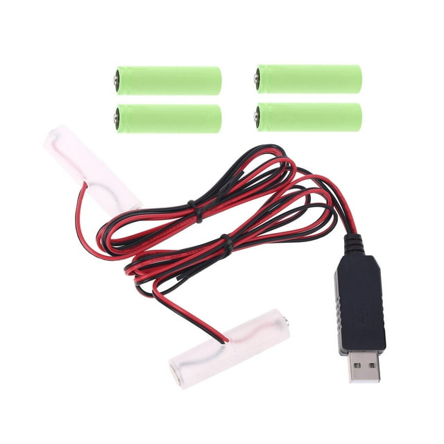 TINYSOME Dual AA AAA Battery Eliminator USB Power Supply Adapter 4.5V