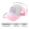 thumbnail image 6 of PAYOHTO Kids Mermaid Scales & Kawaii Baby Elephant Baseball Hat Back Adjustable Mesh Breathable Hats Pink Trucker Cap Outdoor Fishing Sun Caps for Boys or Girls ages 4-10, 6 of 9