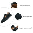 thumbnail image 2 of Mens Leather Loafers Comfortable Non-slip Driving Shoes Lightweight Breathable Casual Oxford Shoes Black 10.5 US, 2 of 7