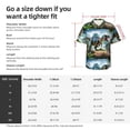 thumbnail image 4 of Fotbe Lake Forest Dinosaur A Hawaiian Shirt for Men Unisex Summer Beach Casual Short Sleeve Cotton Linen Button Down Shirts-XX-Large, 4 of 5