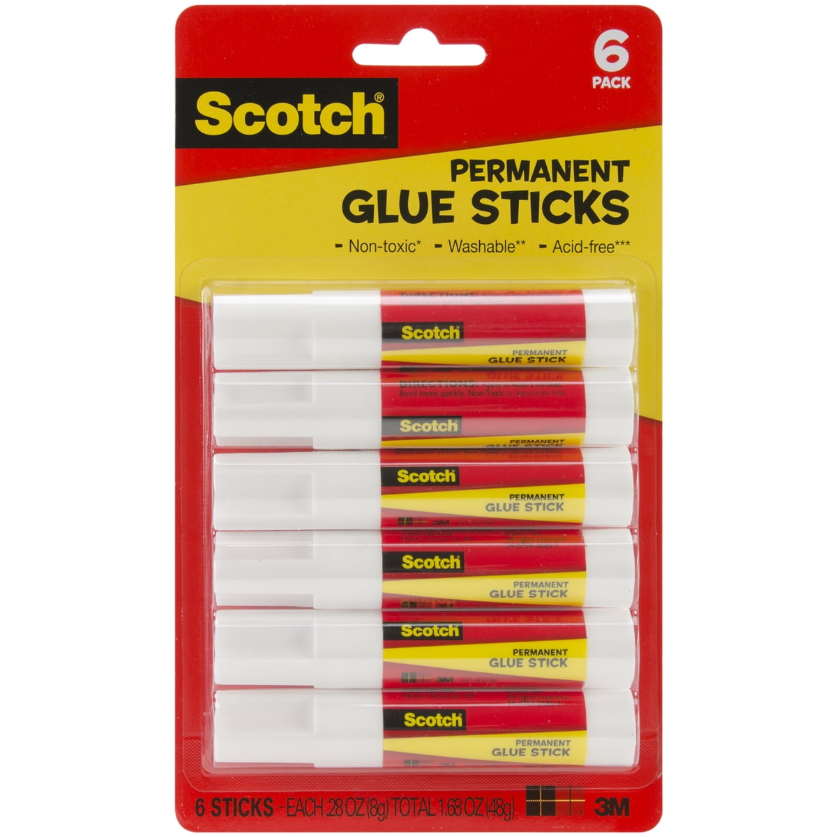 3M 81238, Scotch Glue Stick 0038-2CL-CFT, 0.27 oz/stick, 0.54 oz/pk,  7010371513 » Alloy Coating Supply®