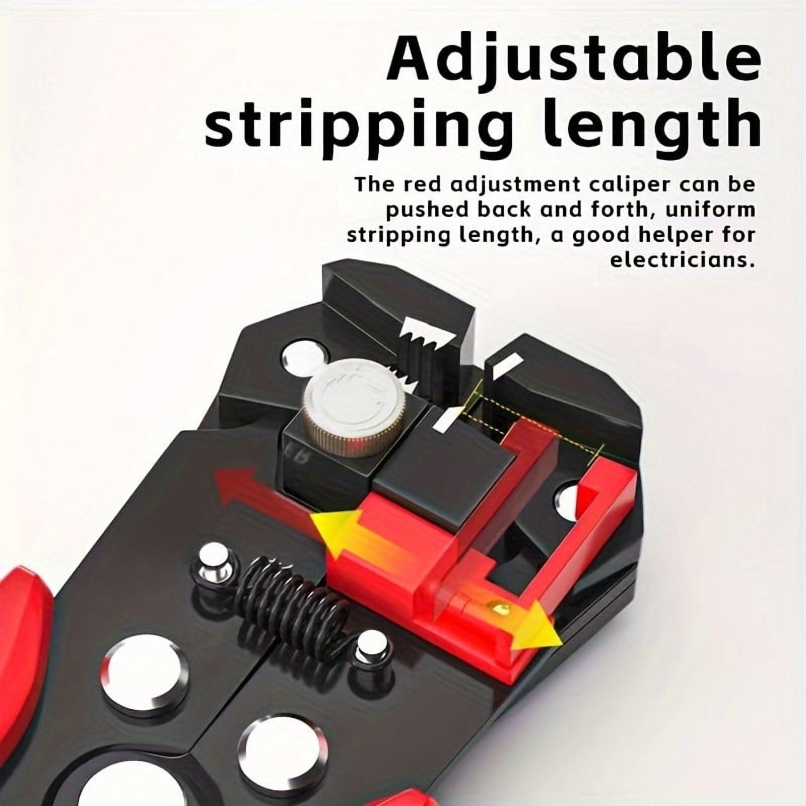 BAOLE Heavy-duty automatic wire stripper - Electrical grade fast wire stripping tool Anti-slip and rust-proof 0.2-6mm² fully compatible