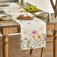 thumbnail image 3 of SHIQI-Flowers Butterfly Summer Table Runner, Seasonal Spring Kitchen Dining Table Decoration for Home Party Decor 13x60 Inch, 3 of 4