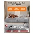 thumbnail image 3 of Bean Bag Chair for Adults: 4-in-1 Convertible Giant Bean Bag Bed, Overstuffed Memory Foam Floor Couch with Two Machine Washable Covers, Large Chair Bed for Living Room Bedroom, Full Grey, 3 of 7