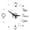 A - White, variant on Gustave Large 3D Frameless Wall Clock Stickers DIY Wall Decoration for Living Room Bedroom "Silver"