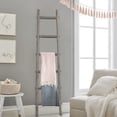 thumbnail image 3 of Screen Gems 6 Step 6 ft Blanket Rack Decorative Wooden Ladder Grey, 3 of 5