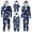 Navy - Santa Claus, variant on Hwmodou Christmas Family Matching Pajamas Set Cozy Homewear Cute Snowflake Reindeer Print Hooded Loungewear6 For Adults Kids Xmas Sleepwear Set