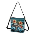 thumbnail image 3 of Kuiaobaty Aztec Hibiscus Print Leather Crossbody Bag for Women, Sea Turtle Print Bucket Bag Purse with Adjustable Strap, Large Capacity Shoulder Handbag Crossbody for Travel, Blue, 3 of 6