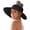 black, variant on Sun Hats for Women Wide Brim Beach Hat Straw Visor Ponytail Summer UV Packable Foldable Beach Vacation Essentials