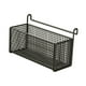 thumbnail image 2 of Cesta de almacenamiento de metal colgante para mesita de noche, práctico organizador que ahorra espacio. Negro, 2 of 4